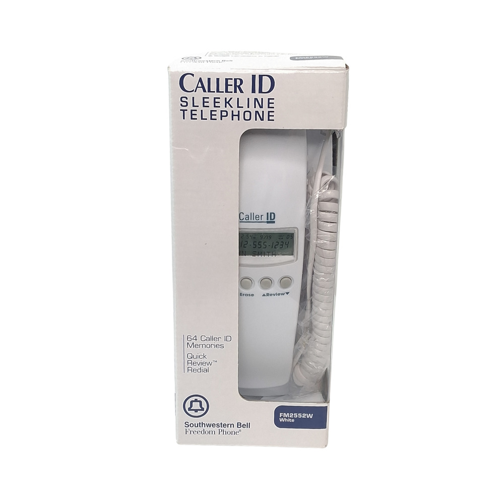 Southwestern Bell FM2552W Caller ID Sleekline Freedom Telephone White Phone